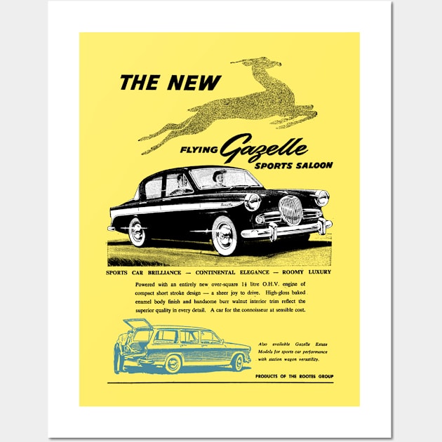 SINGER GAZELLE - advert Wall Art by Throwback Motors